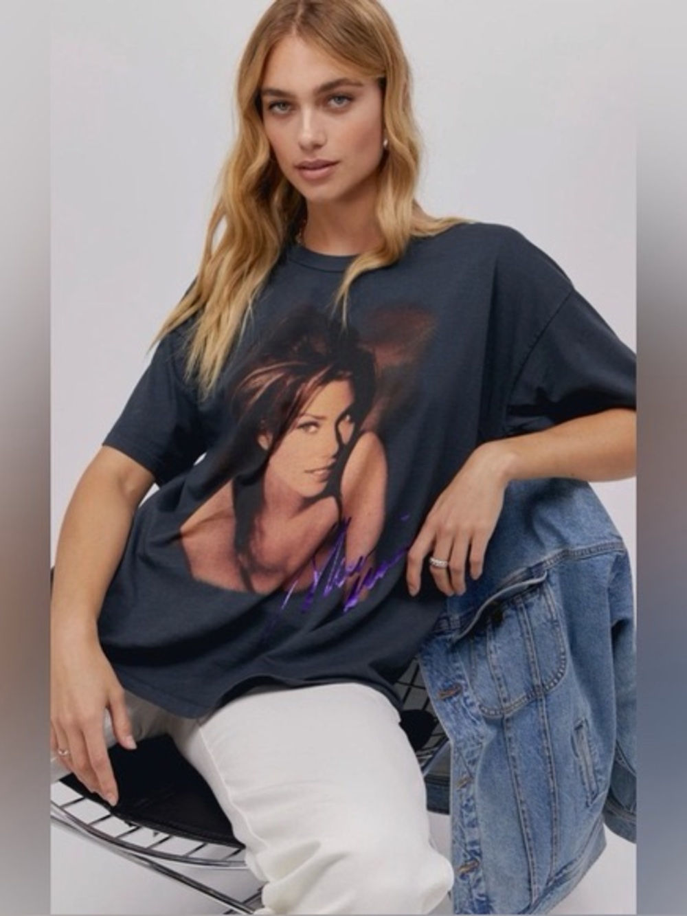 Daydreamer Charcoal Shania Twain Come On Over 1998 Tour Merch T-Shirt Size Small